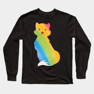 Rainbow fox pattern - Colourful Long Sleeve T-Shirt